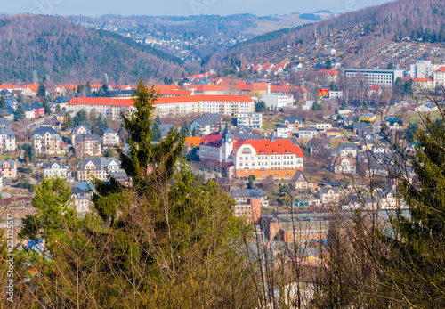 Aue Erzgebirge Sachsen von oben photo