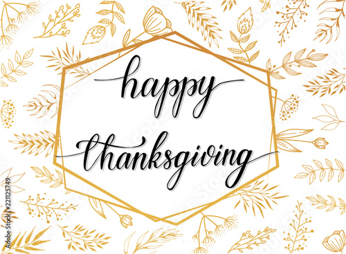 Happy Thanksgiving hand lettering