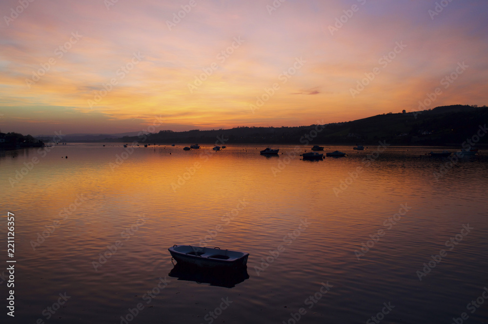 Shaldon beach at sunset, Devon Shaldon beach at sunset, Devon