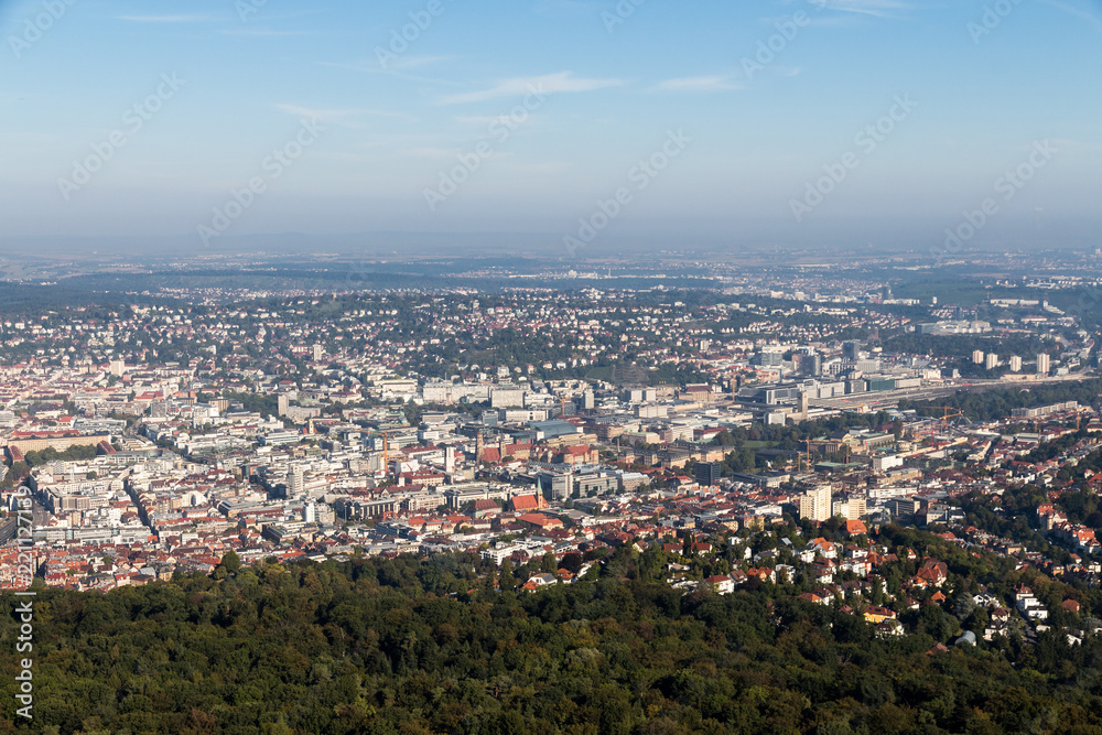 Blick auf die Innenstadt von Stuttgart