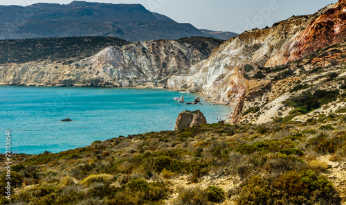 Milos island,Greece.Fyriplaka beach. photo