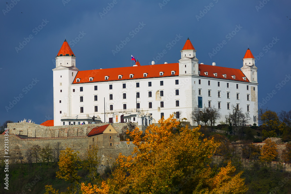 Historical view of Bratislava Castle landmark of the Slovakia