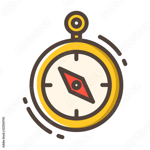 Compass Line Color Icon