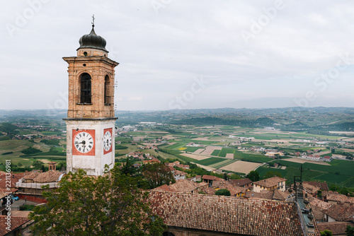 View of Langhe hills from Guarene's Castle photo