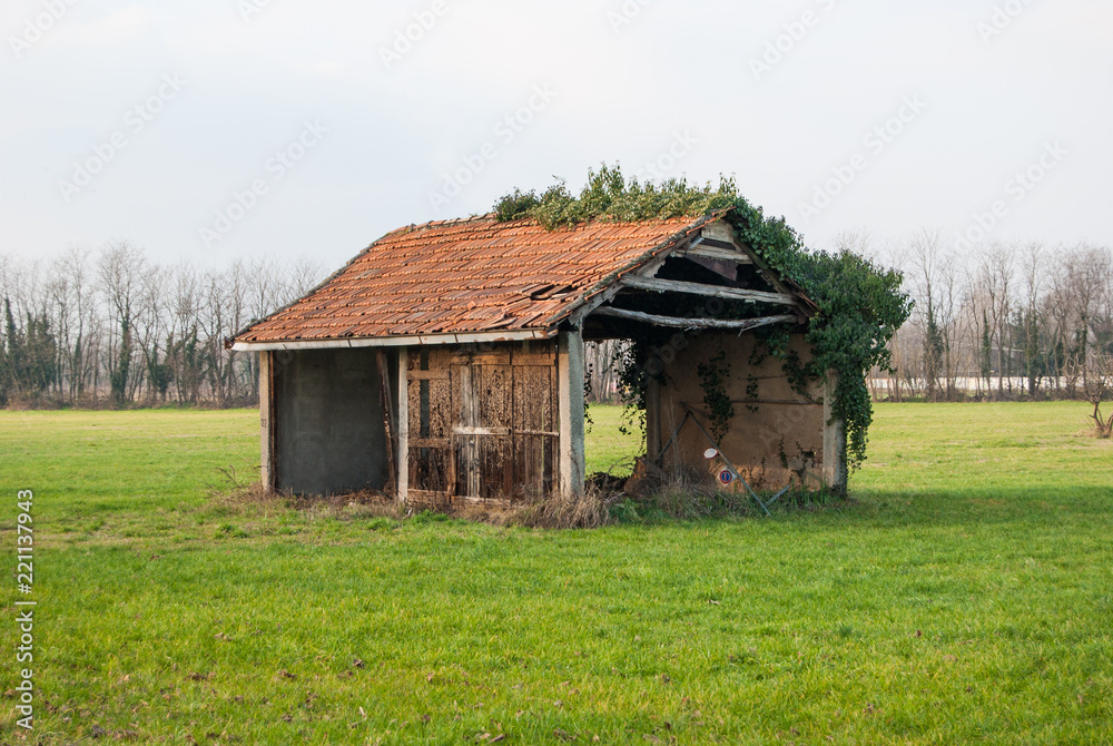 Old tool shed partially destroid Old tool shed partially destroid