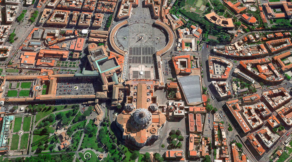 San Pietro Church and Square - Vatican / Iglesia y Plaza de San Pietro / Chiesa e Piazza San Pietro - Vaticano / 教廷 / Ватикан / वेटिकन / バチカン