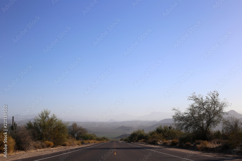 Arizona blue sky background