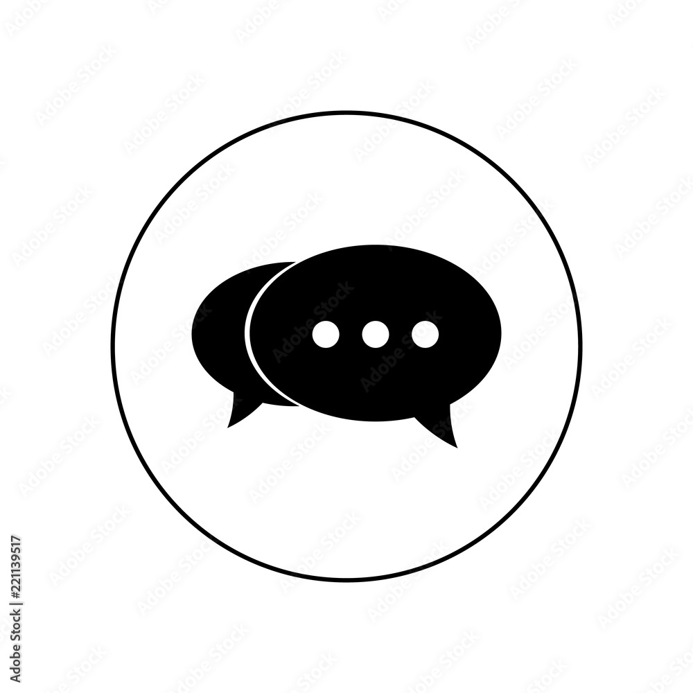 The dialogue icon in the circle, logo on a white background The dialogue icon in the circle, logo on a white background