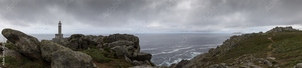 lighthouse punta nariga on the coast of death (costa da morte ) in galicia, spain