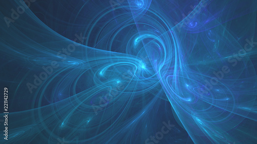 Glowing spirals blue modern abstract background