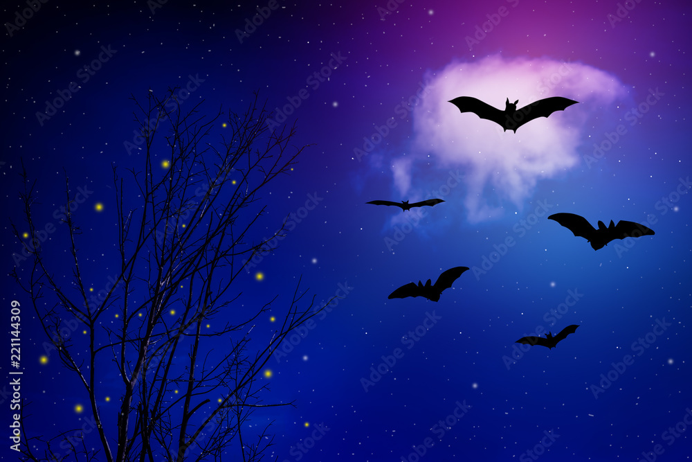 Fototapeta premium halloween night sky