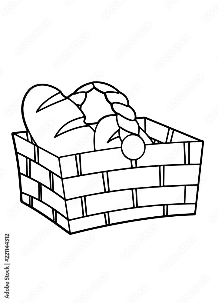 Bread Basket Coloring Page