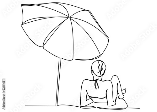 girl sunbathing on the beach 02