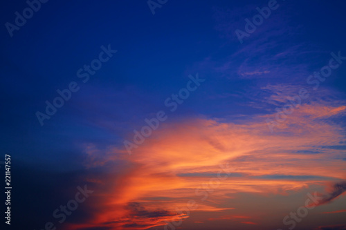 Fototapeta Naklejka Na Ścianę i Meble -  golden clouds against blue sky