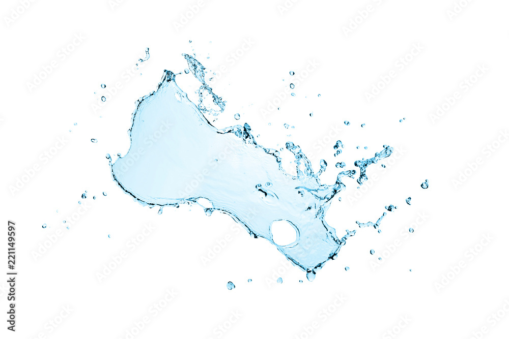 blue water splash isolated on white background blue water splash isolated on white background