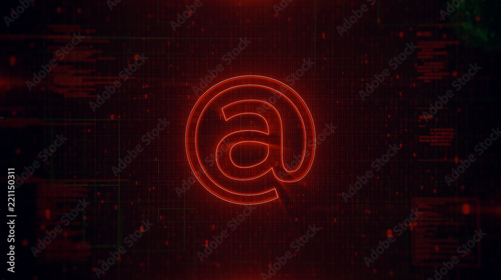 Fototapeta premium Mail sign in futurisitc design