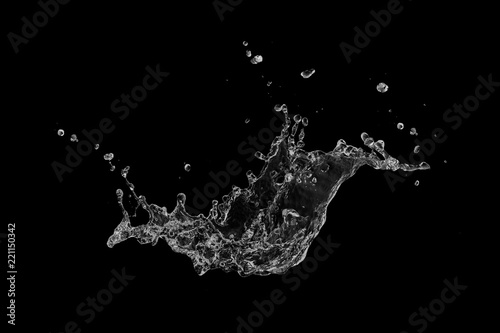 water splash isolated.