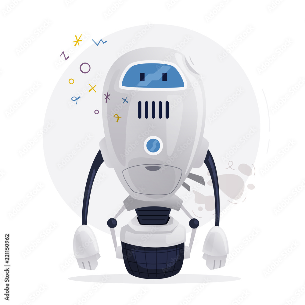 Robot character. Technology, future. Cartoon vector illustration vector de  Stock | Adobe Stock