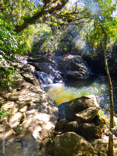Serta do Ribeirao Waterfall in Florianopolis, Brazil photo