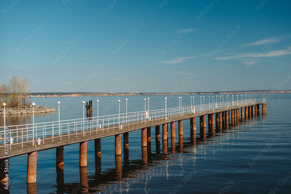 pier on the Volga river