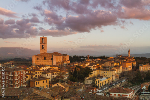 A panoramic view of Perugia, Italy 