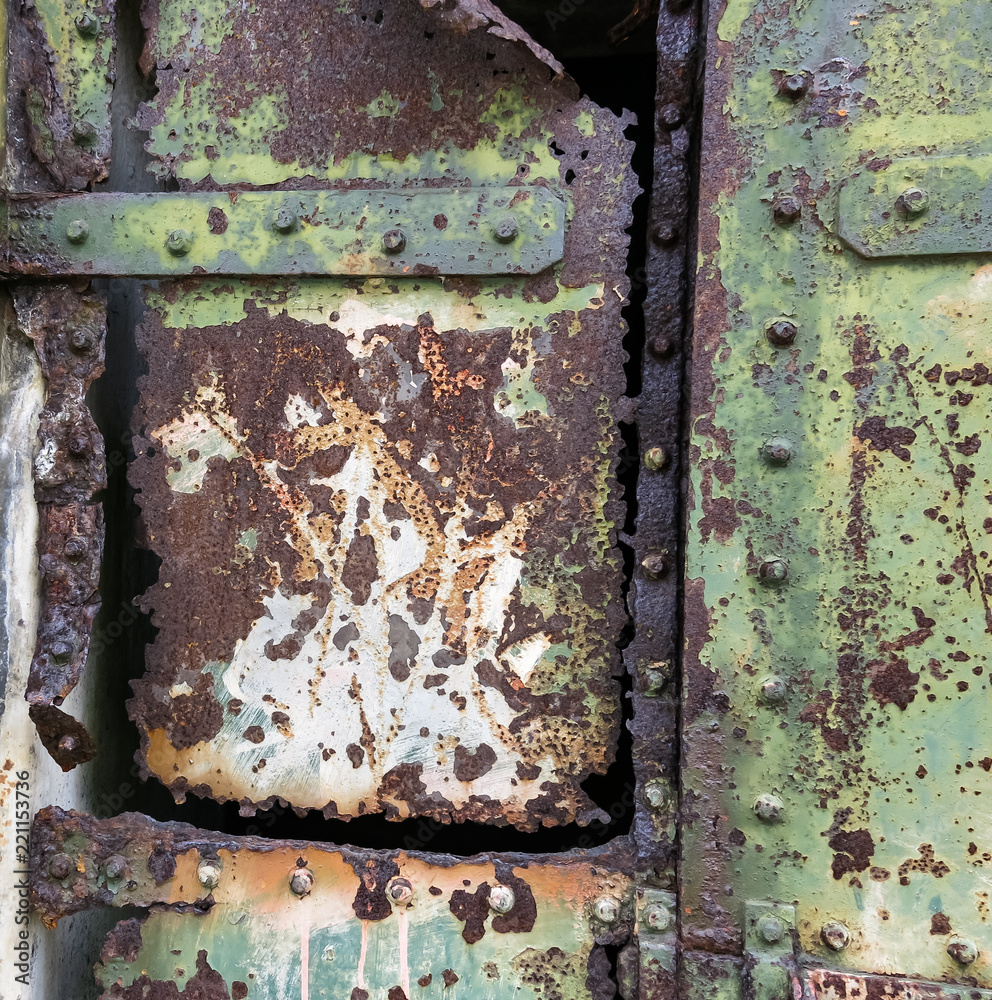 Grunge Abstract Rust Rivet Metal Door Distressed Decay Grunge Abstract Rust Rivet Metal Door Distressed Decay