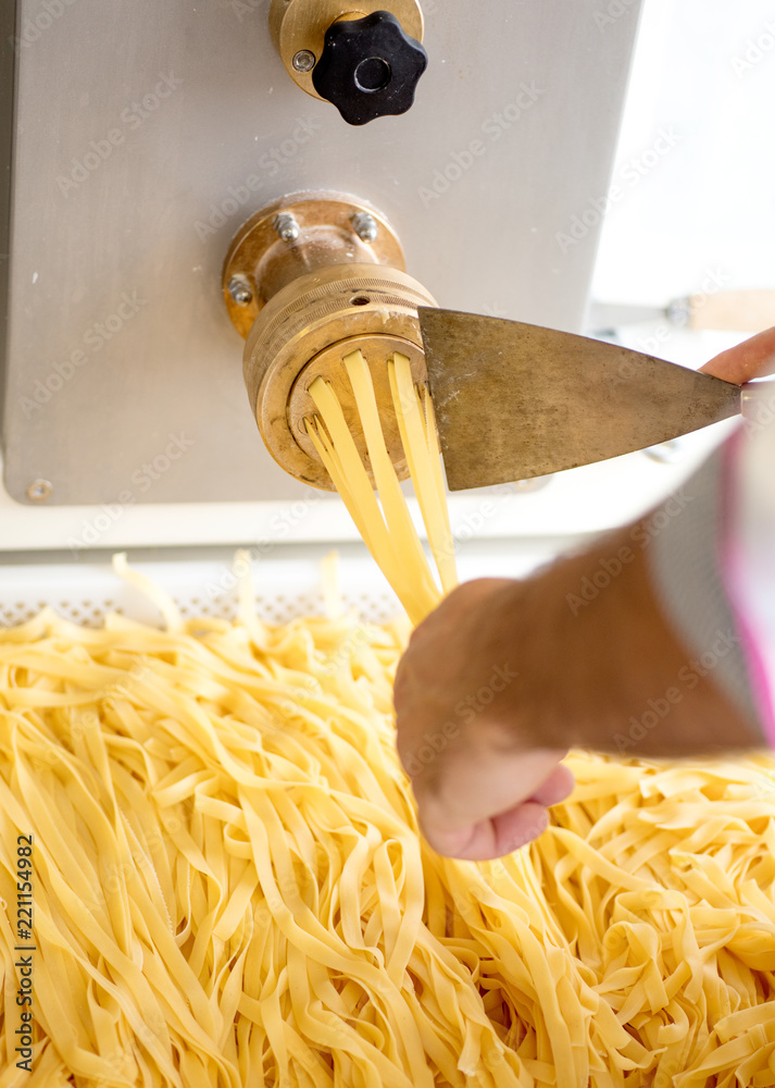 Italian tagliatelle ,machine pasta sfoglia automated industrial italian
