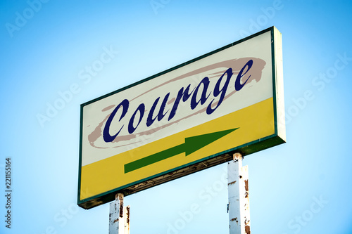 Schild 301 - Courage