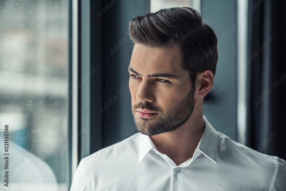 Handsome businessman in office Handsome businessman in office