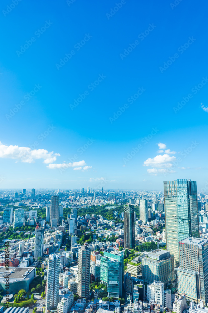 夏の東京風景 Tokyo city skyline , Japan