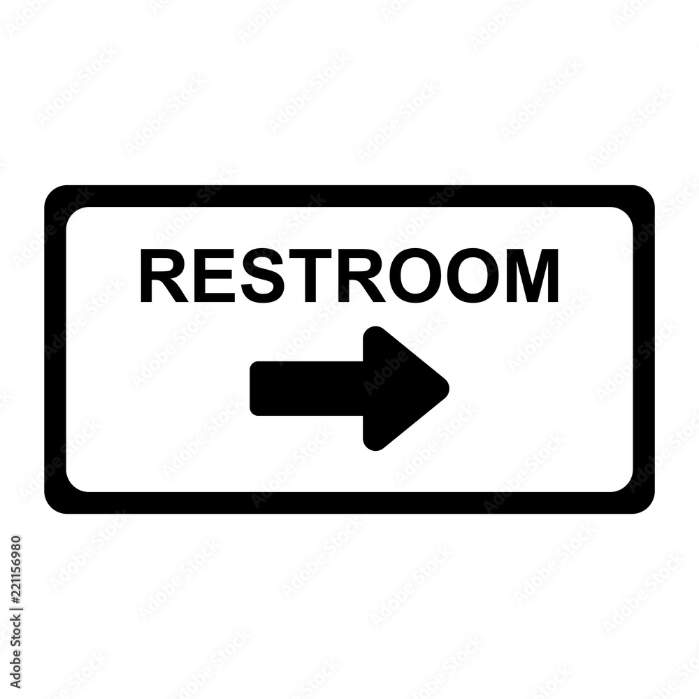 restroom sign, toilet sign Stock Vector Adobe Stock