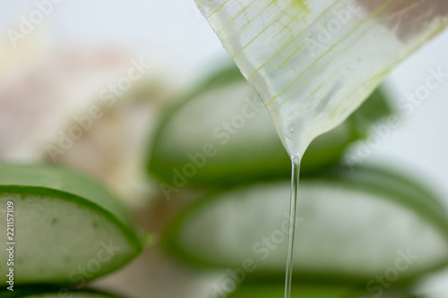 Aloevera gel fresh from natural for healthy skincare concept