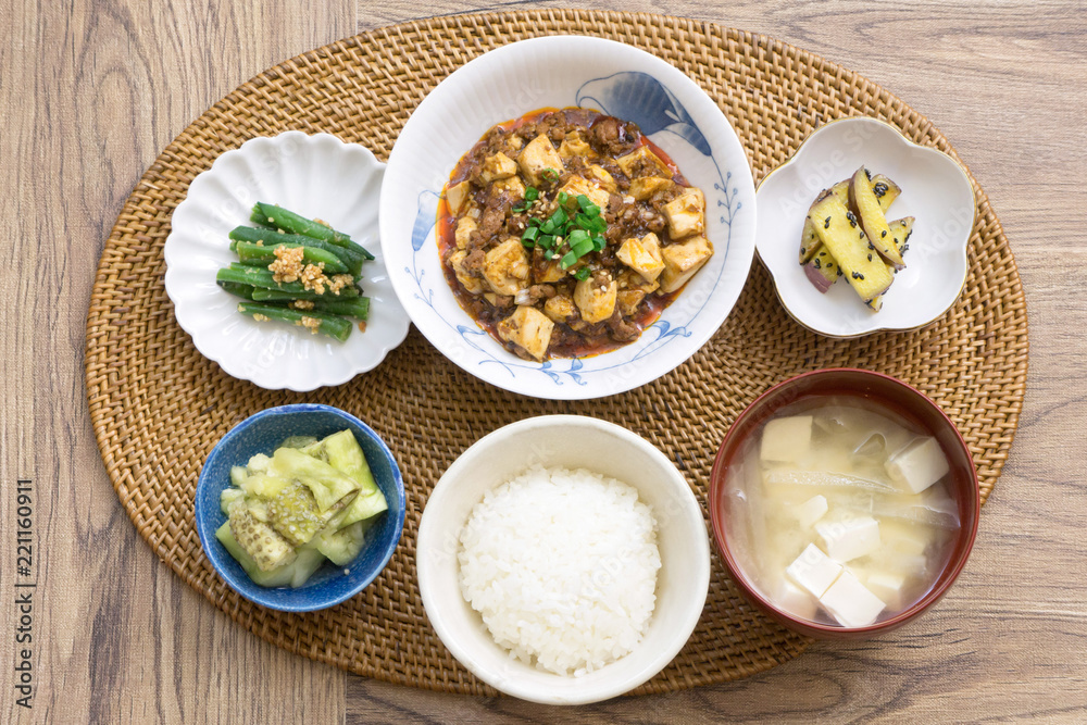 麻婆豆腐の晩御飯セット 麻婆豆腐の晩御飯セット