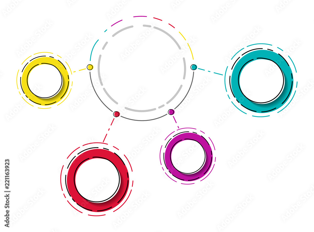 Round infographic - empty layout. Vector. Round infographic - empty layout. Vector.