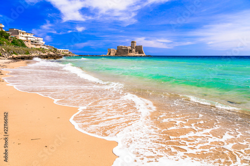 Fototapeta Naklejka Na Ścianę i Meble -  Le Castella .Isola di Capo Rizzuto - beaches and castles of Calabria, Italy