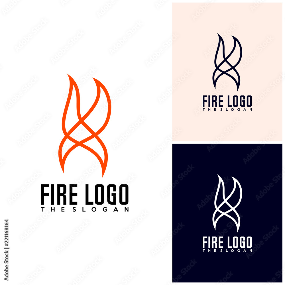 Initial R S F with Fire logo design vector, Fire icon simple logo design template Initial R S F with Fire logo design vector, Fire icon simple logo design template