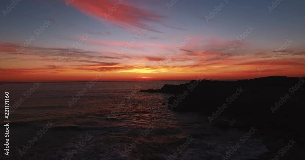 Aerial Drone Shot of Beautiful Beach Coastline Sunset, Australia Aerial Drone Shot of Beautiful Beach Coastline Sunset, Australia