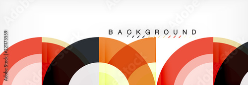 Vector circular geometric abstract background