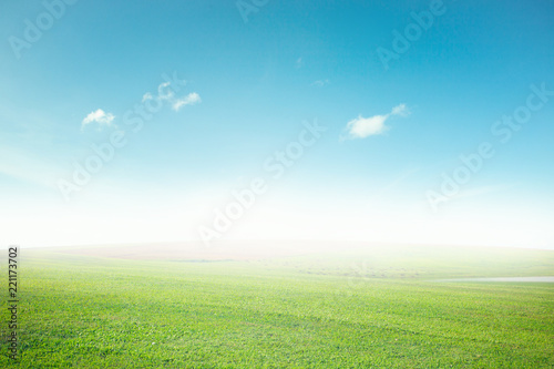 Meadow landscape and outdoor sky