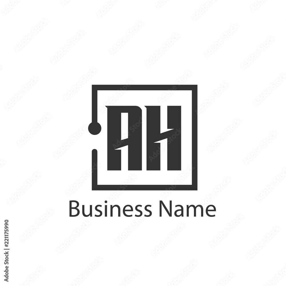 Initial Letter AH Logo Template Design Initial Letter AH Logo Template Design