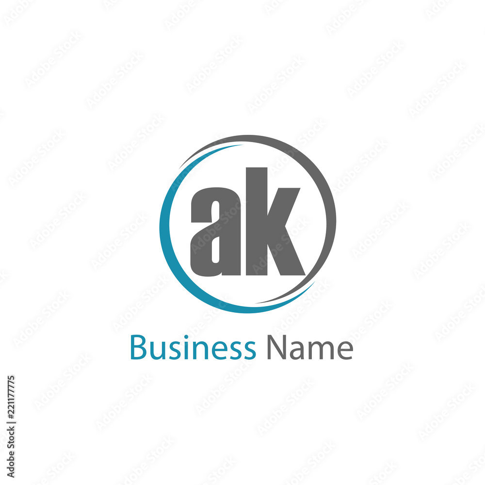 Initial Letter AK Logo Template Design Initial Letter AK Logo Template Design