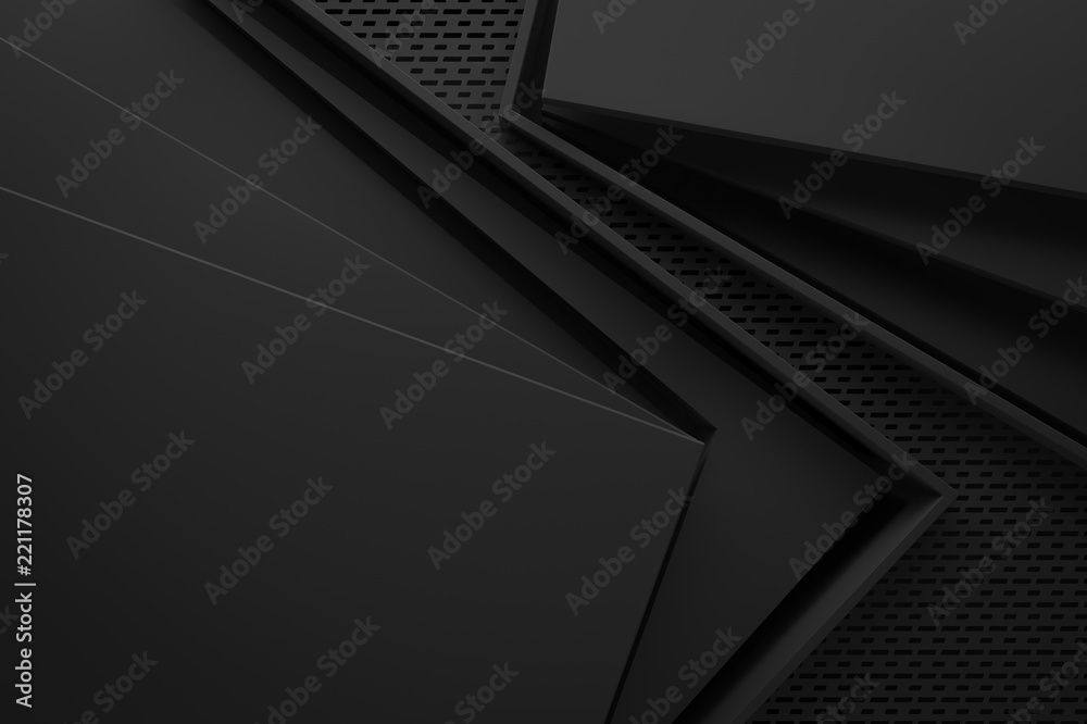 black dark graphic shape background 3d illustration black dark graphic shape background 3d illustration