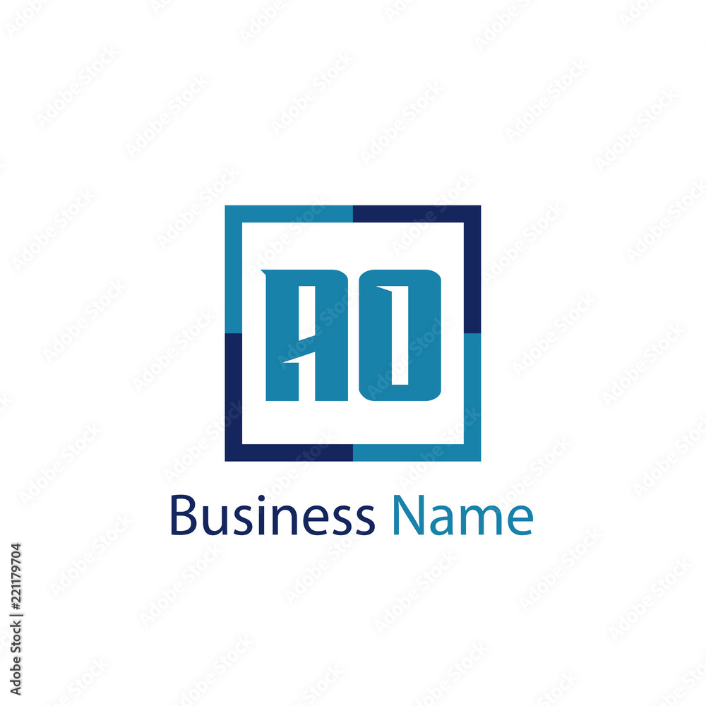 Initial Letter AO Logo Template Design Initial Letter AO Logo Template Design