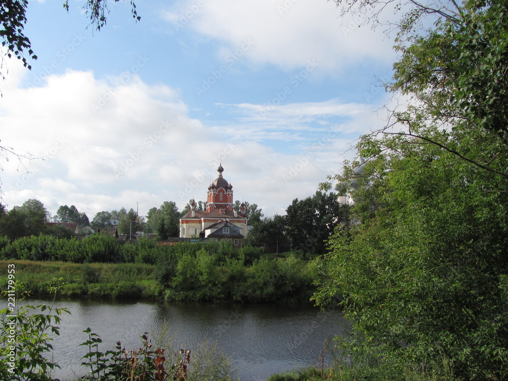 Beautiful panorama overlooking the Orthodox monastery, Russia Beautiful panorama overlooking the Orthodox monastery, Russia