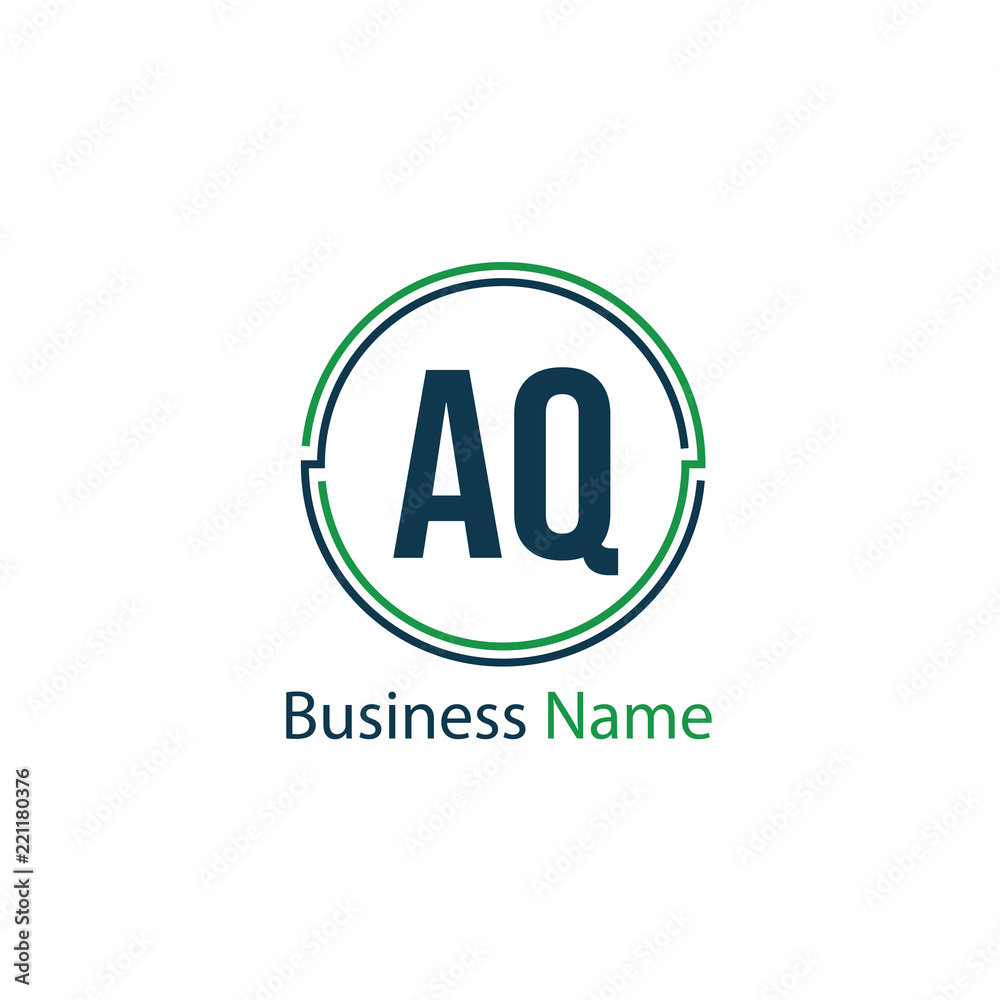 Initial Letter AQ Logo Template Design