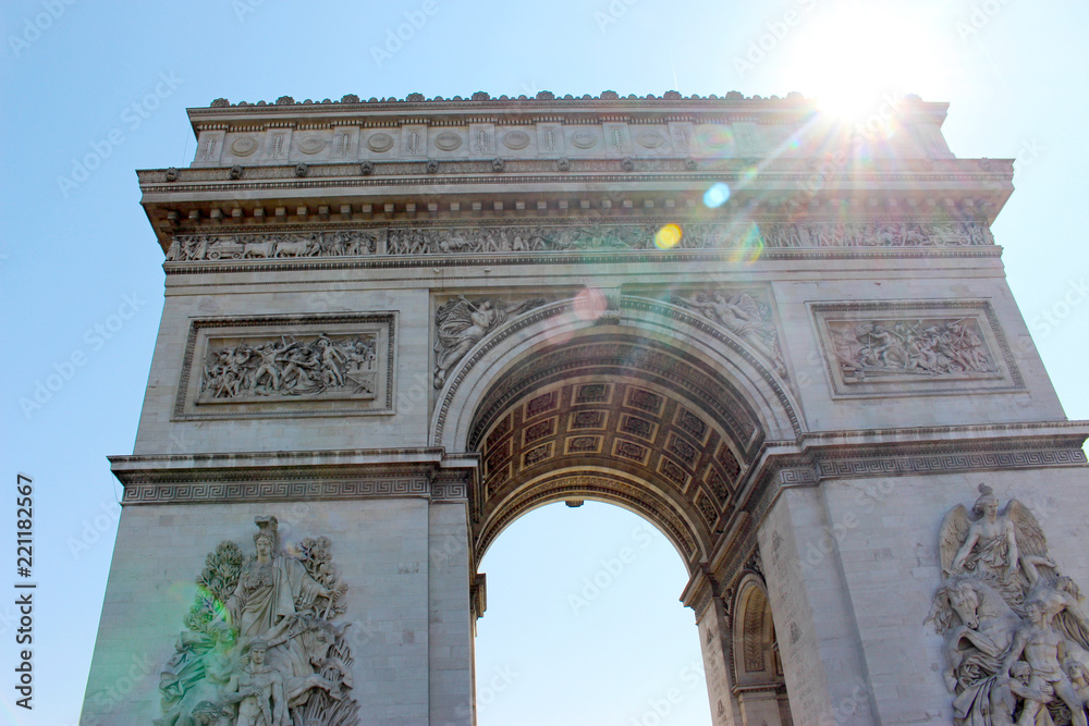 Detail of the Arc de Triomphe in Paris
