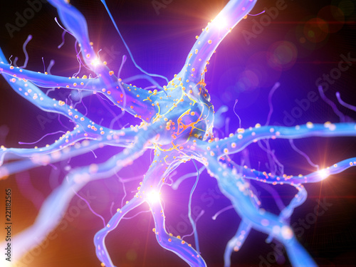 Fotografie 3d rendered, medically accurate illustration of an active nerve cell