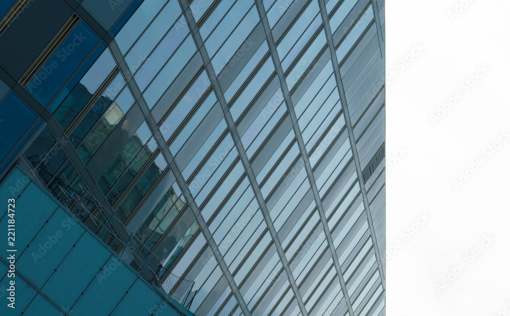 Business architecture building with glass windows and dynamic lines Business architecture building with glass windows and dynamic lines
