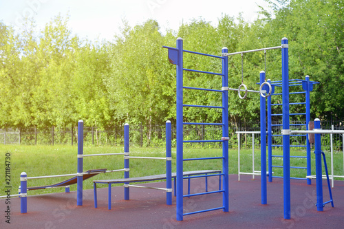 outdoor area with exercise equipment