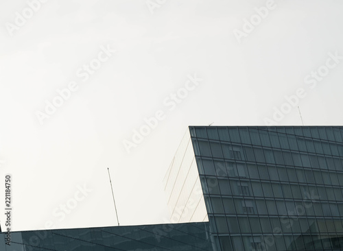 Stunning architectural dynamic shape building with blank space
